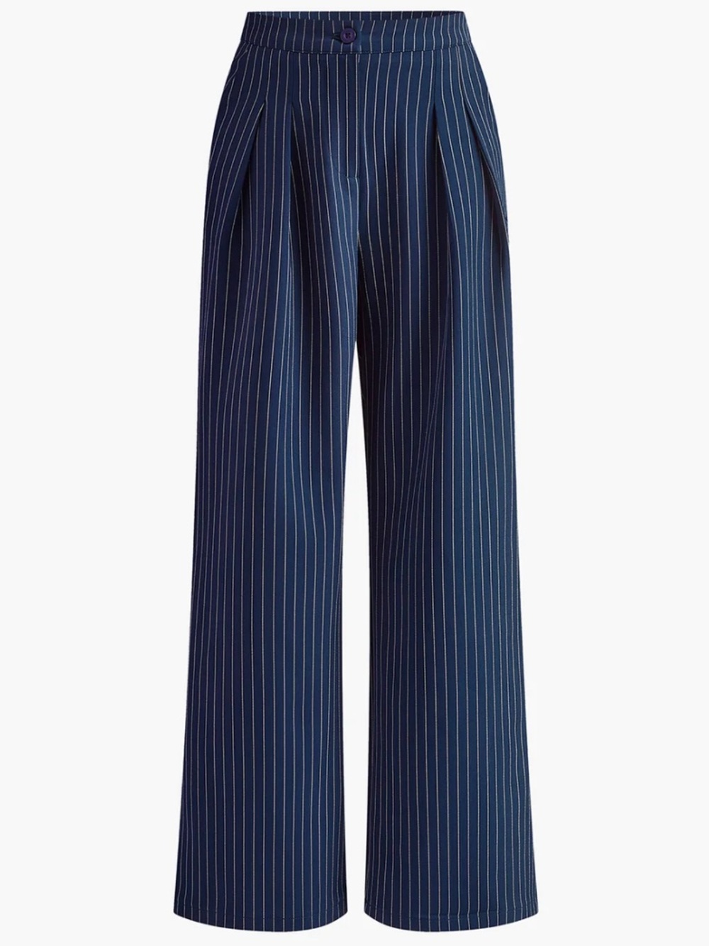 Commense Pinstripe Pleated Wide-Leg Pants